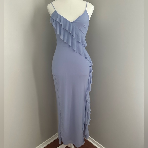 Hello Molly NEW Flaunt It Girl Frill Mesh Maxi Dress - Picture 1 of 11